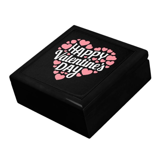 Funny Happy Valentines Day Heart Love Valentine  Gift Box (Side)