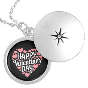 Funny Happy Valentines Day Heart Love Valentine Locket Necklace