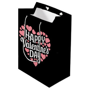 Funny Happy Valentines Day Heart Love Valentine Medium Gift Bag