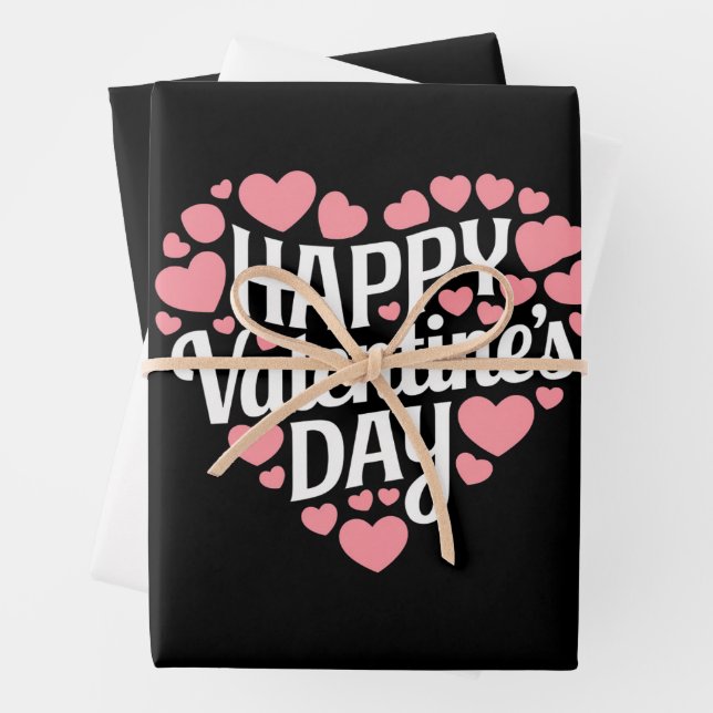 Funny Happy Valentines Day Heart Love Valentine  Wrapping Paper Sheets (In situ)