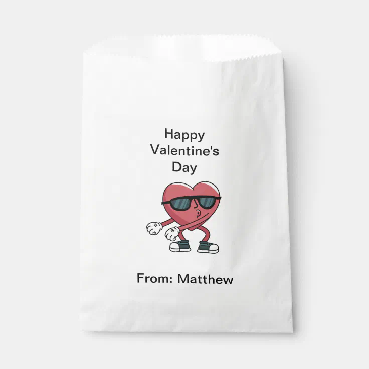Funny Happy Valentine's Day with Name Favor Bag | Zazzle