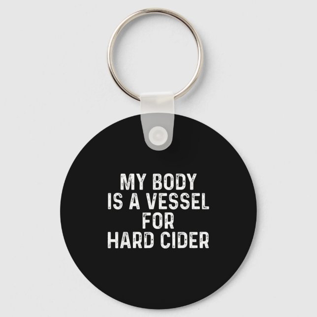 Funny Hard Cider  Keychain (Front)