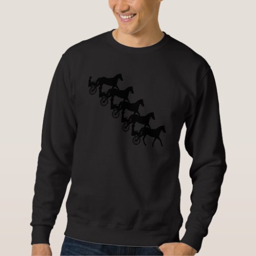 Funny Harness Horse Racing Men Women Cool Retro Co Sweatshirt