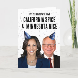 Funny Harris Walz Birthday - Spice and Nice Card
