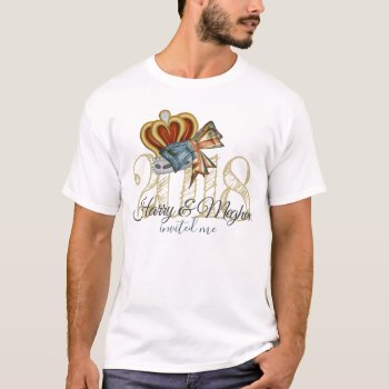 Funny Harry And Meghan Invited Me Wedding Souvenir T-shirt by EnglishTeePot at Zazzle