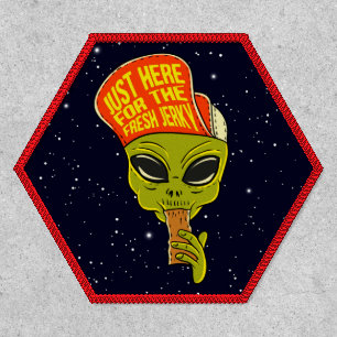Funny Hat Alien Just Here For The Jerky  Patch
