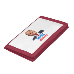 Funny Haters gonna hate quote funny saying trump Tri-fold Wallet