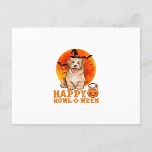 Funny Havanese Dog Halloween Happy Postcard