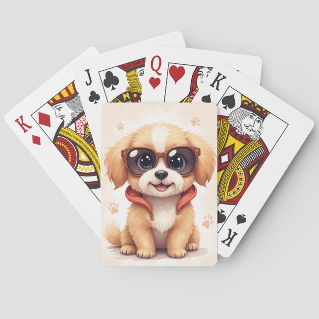 Funny Havanese Kawaii Dog Poker Cards (Back)