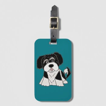 Funny Havanese Puppy Dog Cartoon Luggage Tag by Petspower at Zazzle