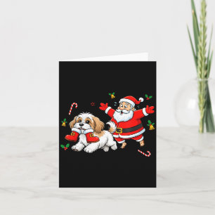 Funny Havanese Santa Claus Boots Christmas Womens Card