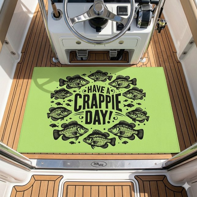 Funny Have a Crappie Day Fishing Doormat (Funny Have a Crappie Day Doormat Cover Photo)