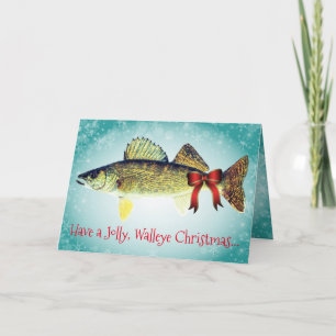 Funny "Have a Jolly Walleye Christmas" Holiday Card