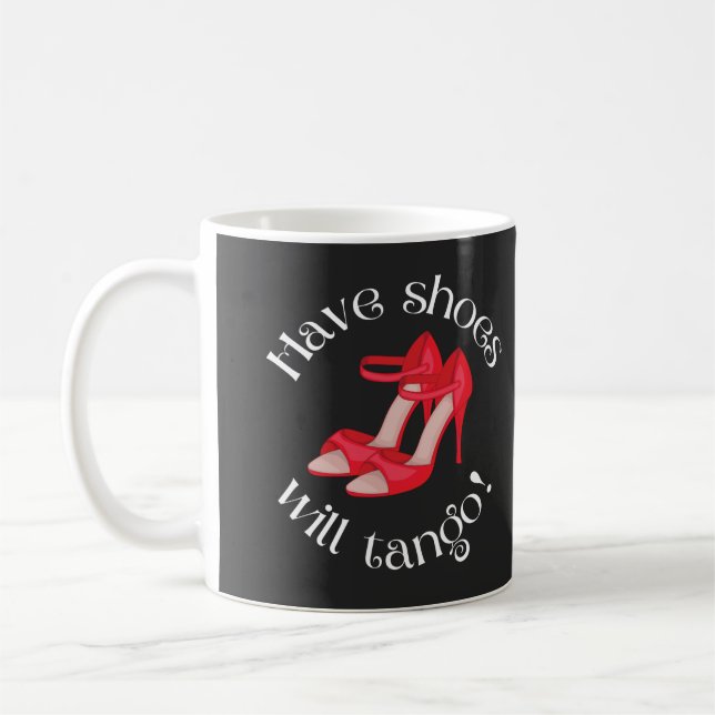 Funny Have Shoes Will Tango Red Tango Shoes Coffee Mug (Left)