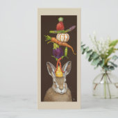 Funny Havest Hare flat card (Standing Front)