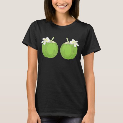 Funny Hawaiian Female Coconuts Aloha T_Shirt