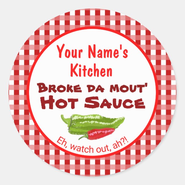 Funny Hawaiian Hot Sauce Broke Da Mout Your Name