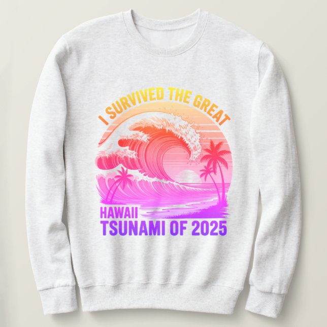 Funny Hawaiian Tsunami Survivor Shirt - 2025 (Design Front)