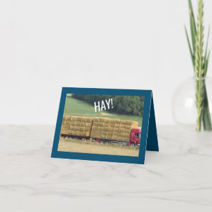Funny Hay Happy Birthday Card