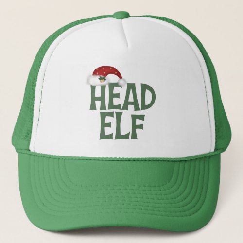 Funny Head Elf Christmas Gift Trucker Hat