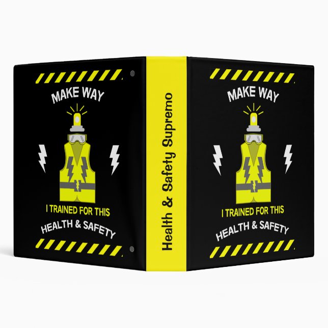 Funny Health And Safety | NEBOSH | Officer | Latte 3 Ring Binder (Background)