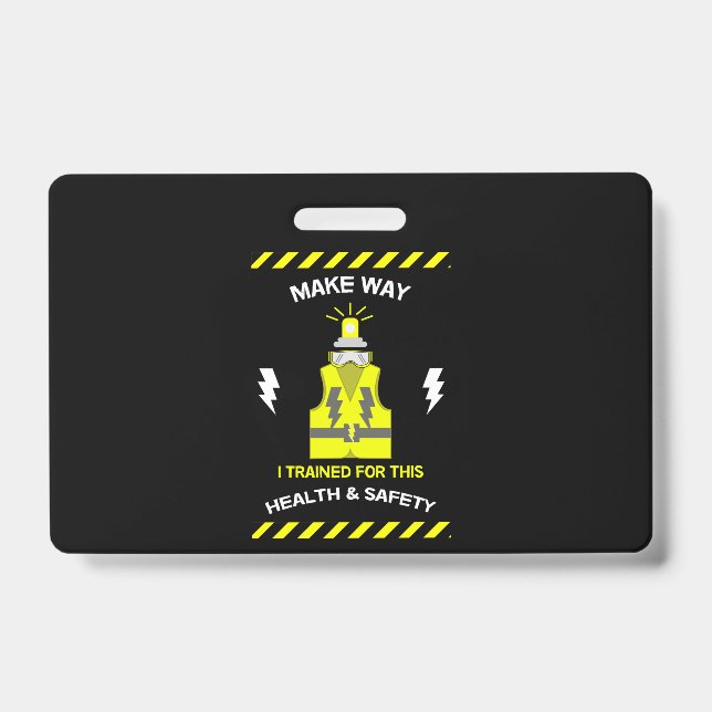 Funny Health And Safety | NEBOSH | Officer | Latte Badge (Front)