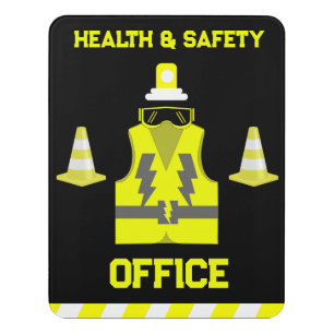 Funny Health And Safety NEBOSH Officer Latte Door Sign
