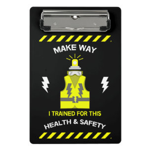 Funny Health And Safety NEBOSH Officer Latte Mini Clipboard