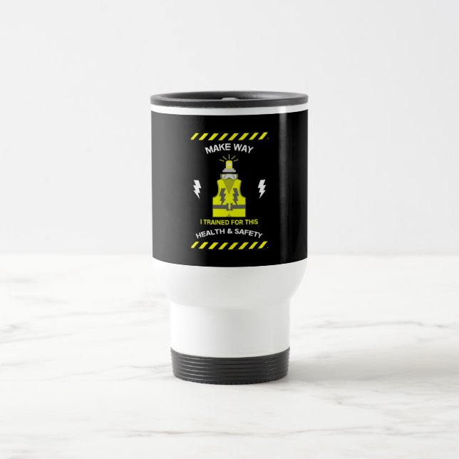 Funny Health And Safety | NEBOSH | Officer | Latte Travel Mug (Center)