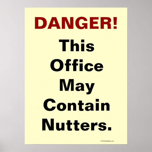 Funny Health and Safety Slogan Poster (Front)
