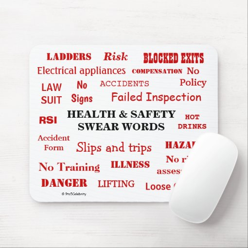 Funny Health and Safety Swear Words Joke Gift Mouse Pad Zazzle