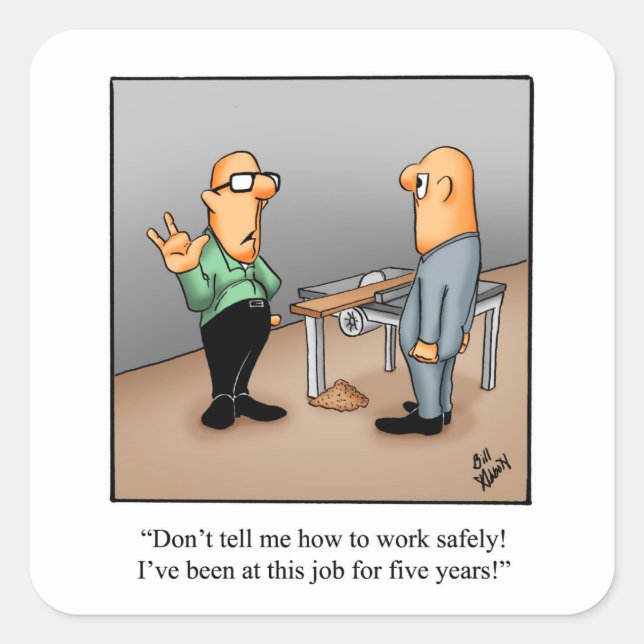 Funny Health Safety Humor Sticker (Front)
