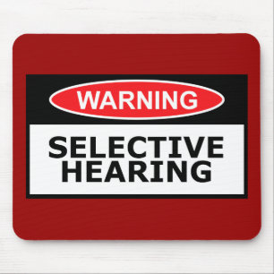 Funny hearing mouse pad