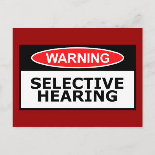 Funny hearing postcard