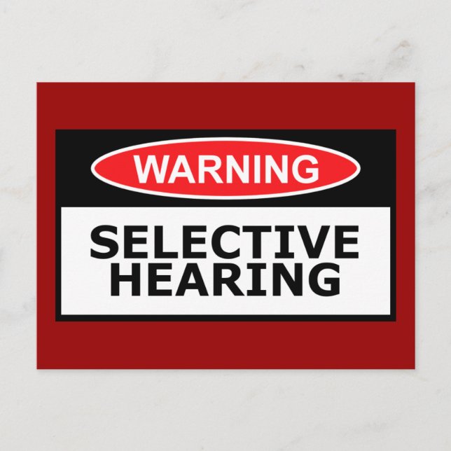 Funny hearing postcard (Front)