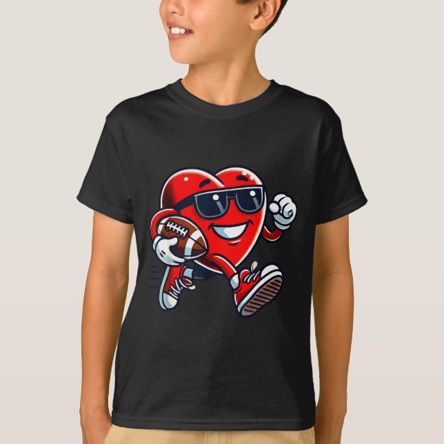Funny Heart American Football Valentine Srts Women T-Shirt (Front)