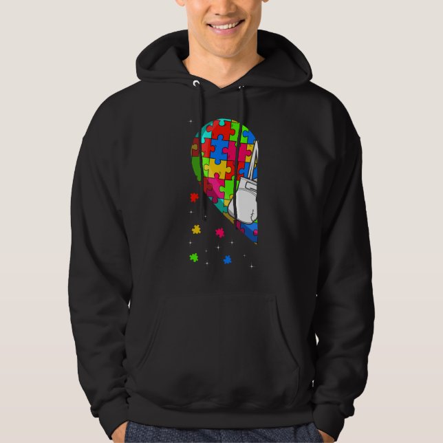 Funny Heart Boxing Autism Awareness Support Love S Hoodie (Front)