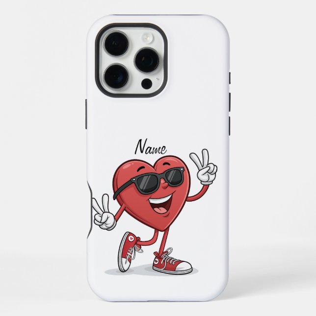 Funny Heart Cartoon Personalize Phone Case Design (Back)