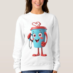 Funny Heart Coffee Sweatshirt