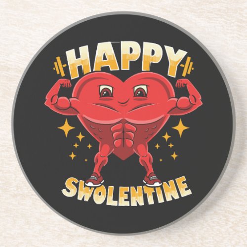  Funny Heart Gym Workout Valentine Gift Coaster