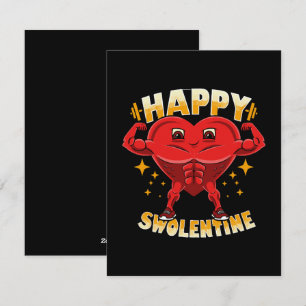  Funny Heart Gym Workout Valentine Gift Holiday Card