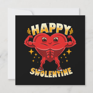 Funny Heart Gym Workout Valentine Gift Invitation