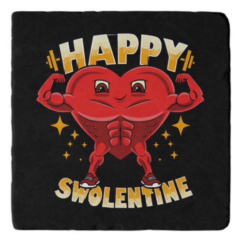  Funny Heart Gym Workout Valentine Gift Trivet