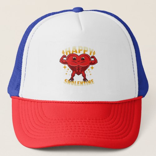  Funny Heart Gym Workout Valentine Gift Trucker Hat
