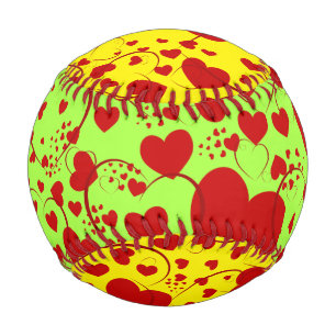 Funny Heart Pattern V + your backgr. color & ideas Baseball
