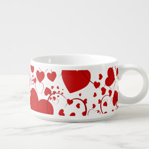 Funny Heart Pattern V + your background color Bowl