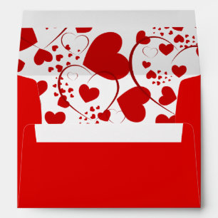 Funny Heart Pattern V + your background color Envelope