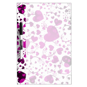 Funny Heart Pattern VI + your background color Dry-Erase Board