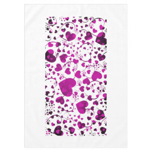 Funny Heart Pattern VI + your background color Tablecloth