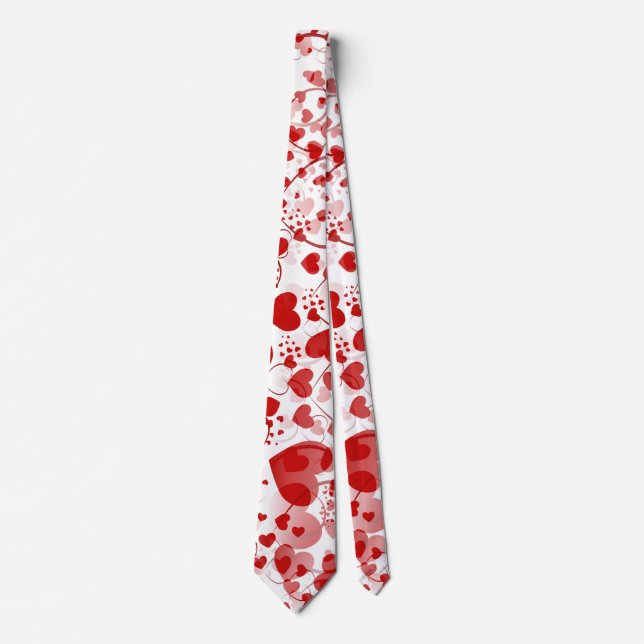 Funny Heart Pattern VII + your ideas Neck Tie (Front)